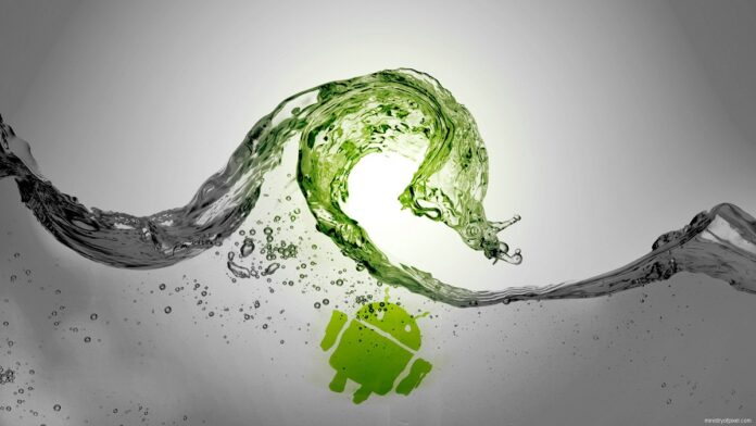 android sinking under water