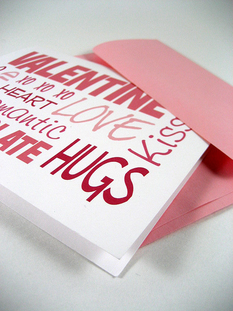 hugs and love valentine day card
